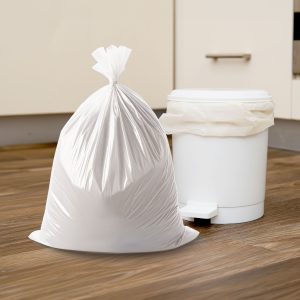 LIFEHAK Store SKU Product_White Garbage Bag Flat Cut-03 ถุงขยะสีขาว แบบม้วน 24x28 นิ้ว จำนวน 50 ใบ/ม้วน สีขาว ถุงเหนียว ไม่ขาดง่าย ใช้งานสะดวก D06
